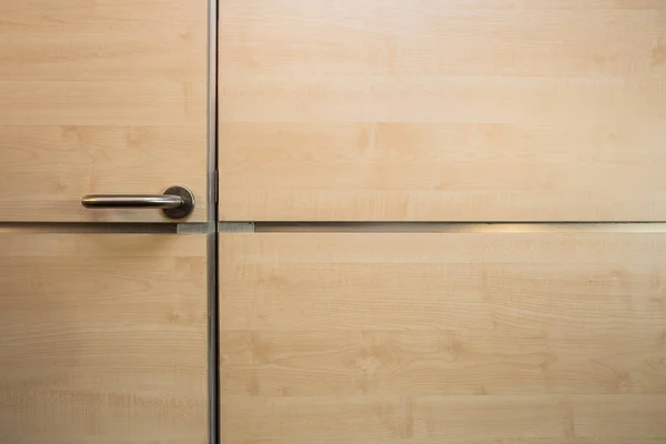 Berkilau pintu kayu dan dinding tekstur latar belakang desain modern — Stok Foto
