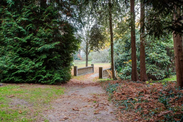 Old Stone Bridge in a green park — Stock Photo, Image