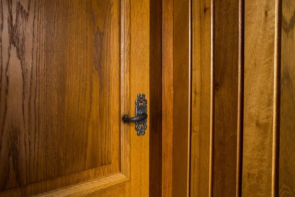 Wooden door antique style, vintage design background texture — Stock Photo, Image
