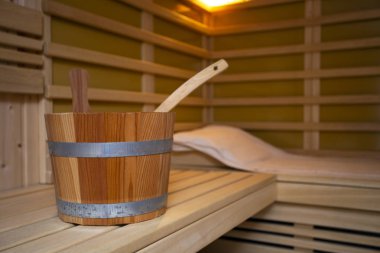 sauna ahşap banyo buhar odası sıcak sağlıklı yaşam, boş iç