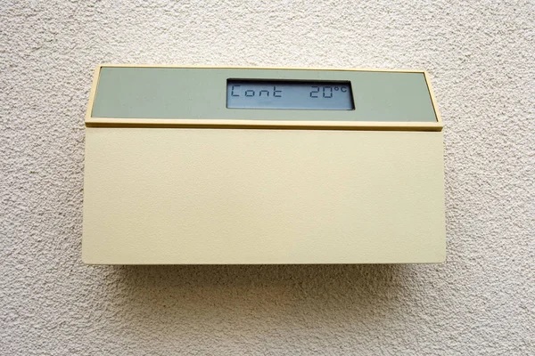 Digital climate control ,thermostat in a house — Stock Photo, Image