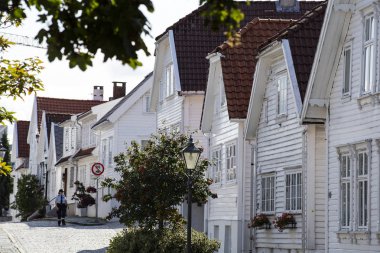Norveç 'teki eski Stavanger kasabası Eylül 2018, Geleneksel Beyaz Saray