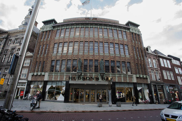 Netherlands sHertogenbosch, December 11, 2018 Hudsons Bay. The Hudsons Bay Company is a Canadian retail business group. city building
