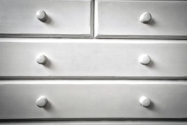 Fehér szekrény fiókok modern fa design.háttér textúra minimalizmus — Stock Fotó