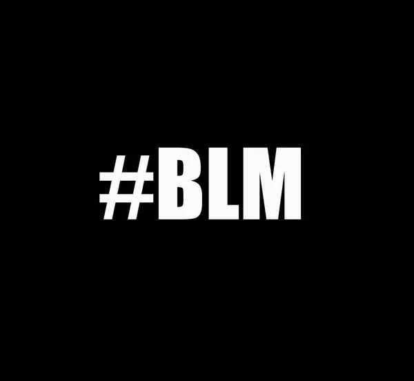 黒の生活問題テキストと白の文字で暗い背景にレタリングカード, hastag BLM — ストック写真