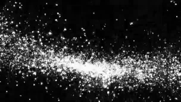 Abstract White Glitter Sparcles Dust Flying — Stock Video