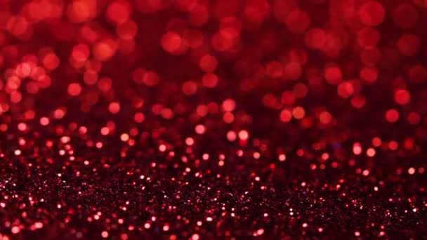 Kırmızı Glitter Doku Döner Parlak Arka Plan — Stok video