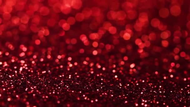 Red Glitter Texture Rotating Abstract Shiny Background — Stock Video