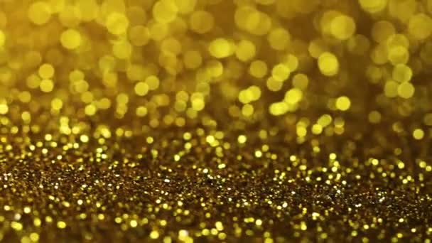 Altın Glitter Doku Döner Parlak Arka Plan — Stok video