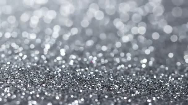 Silver Glitter Texture Rotating Abstract Shiny Background — Stock Video