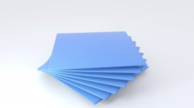 Uçar ve geometrik şekiller nesne döndürme farklı renk uçak kümesi. animasyon film 4k kesintisiz döngü.