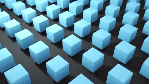 Set Diversi Colori Cubi Animazione Rotante Senza Soluzione Continuità Loop — Video Stock