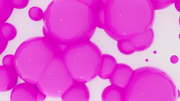 抽象3D 形状颜色气泡在 Wal 设置5种不同的颜色 无缝循环4K 动画素材 — 图库视频影像