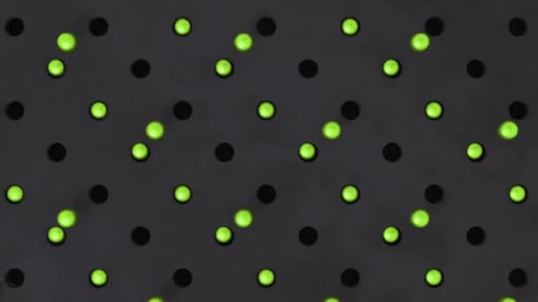 Abstract Background Shapes Balls Flying Holes Dark Surface Animation Computer — Stock Video
