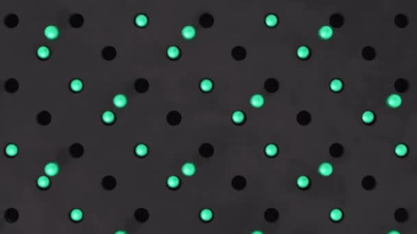 Abstrakter Hintergrund Formen Kugeln Fliegen Löchern Auf Dunkler Oberfläche Animation — Stockvideo