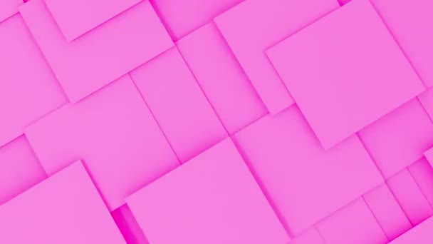 抽象背景紫罗兰色方块动画 计算机渲染形状脚 — 图库视频影像