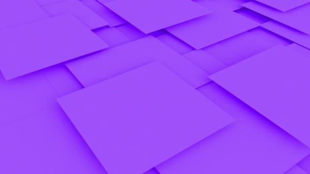 Abstract Background Purple Squares Animation Computer Rendering Shapes Footage Loop — Stock Video