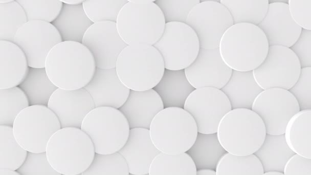 抽象几何白色圆筒墙体动画 循环素材 — 图库视频影像