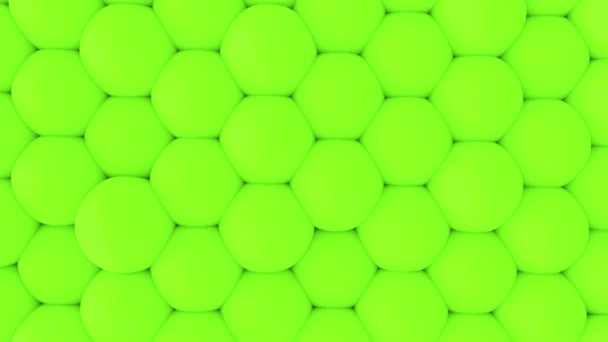 Abstract Shapes Soft Green Balls Wall Animation Looping Footage — Stock Video