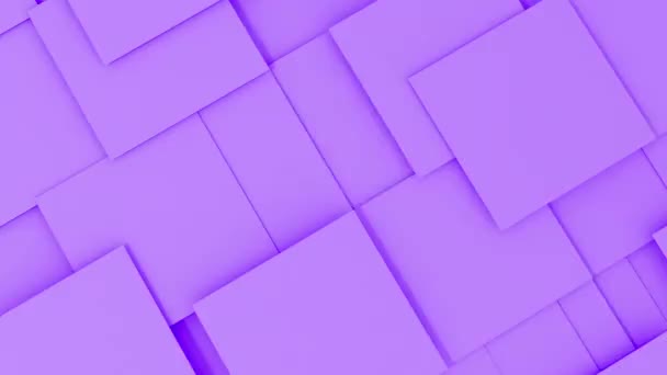 Abstract Background Purple Squares Animation Computer Rendering Shapes Footage Loop — Stock Video