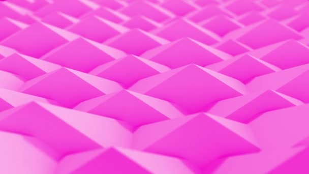抽象的な 異なる色形ピラミッド背景のセット コンピューター レンダリング ループ アニメーション映像 — ストック動画