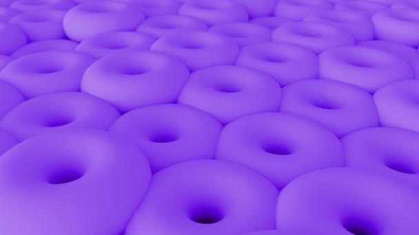 抽象白色紫色形状背景 渲染循环动画 — 图库视频影像
