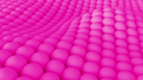 抽象纹理紫罗兰色球波背景形状 循环计算机渲染动画 — 图库视频影像