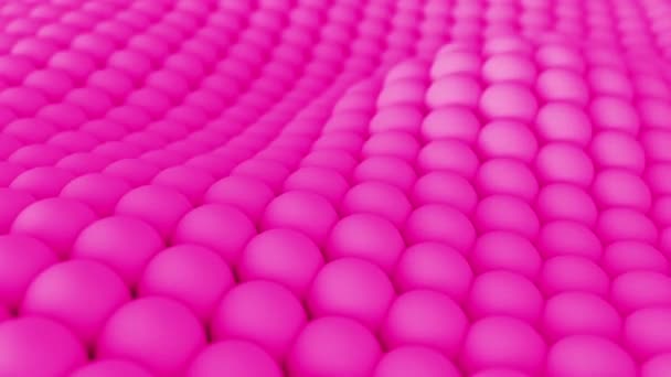 Abstract Texture Violet Balls Waves Background Shapes Loop Computer Rendering — Stock Video