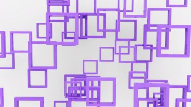 Soyut arka plan 3D renk kareler 4k animasyonu şekillendirir. Çekim döngüsü.