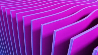 Soyut renk düzlem dalgaları 3D şekiller farklı renk animasyonu seti. 4k döngü görüntüleri.