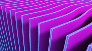 Soyut renk düzlem dalgaları 3D şekiller farklı renk animasyonu seti. 4k döngü görüntüleri.