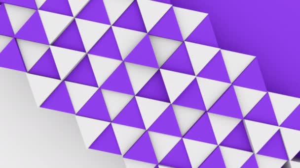 Abstrakte Dreieck Formen Hintergrund Mit Verschiedenen Farben Draufsicht Loop Animationsmaterial — Stockvideo