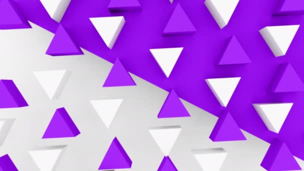 Abstract Triangle Shapes Background Different Colors Set Loop Animation Footage — Stock Video