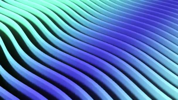 抽象色波3D 形状颜色集动画 循环镜头 — 图库视频影像