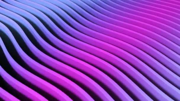 抽象色波3D 形状颜色集动画 循环镜头 — 图库视频影像