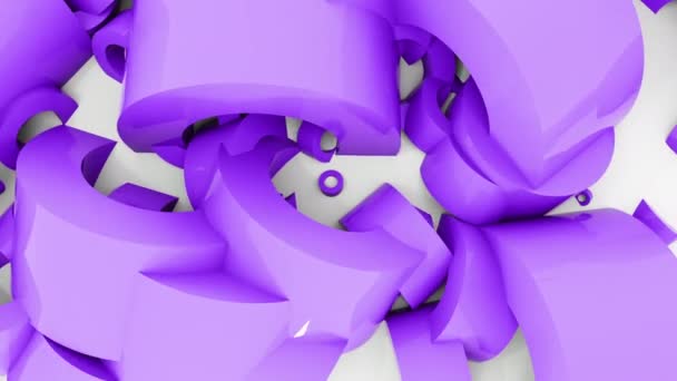 실린더 색상의 집합입니다 렌더링 애니메이션 — 비디오