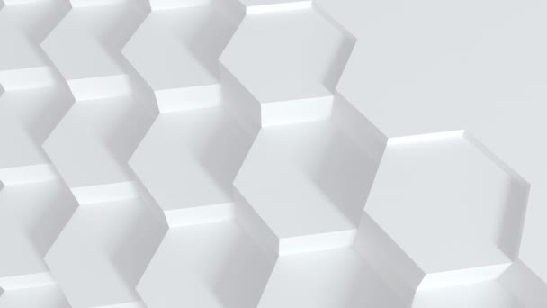 Abstrato Formas Hexagonal Parede Animação Conjunto Diferentes Cores Pastel Imagens — Vídeo de Stock