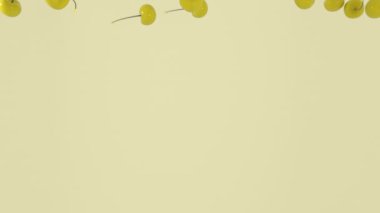 Soyut 3d render renk kiraz farklı pastel arka plan üzerine düşen. 4k animasyon.