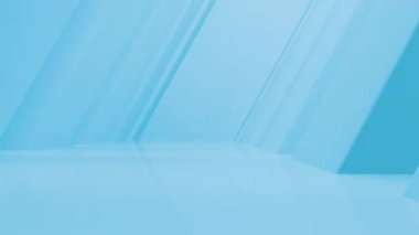 Soyut 3d nesne koridoru ışık etkisi etrafında uçan. 4k animasyon görüntü oluşturma. Farklı renkler kümesi.