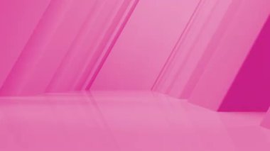 Soyut 3d nesne koridoru ışık etkisi etrafında uçan. 4k animasyon görüntü oluşturma. Farklı renkler kümesi.