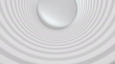 Soyut 3d daire yuvarlak şekil koridor ışık etkisi uçan. 4k animasyon görüntü oluşturma. Farklı renkler kümesi.