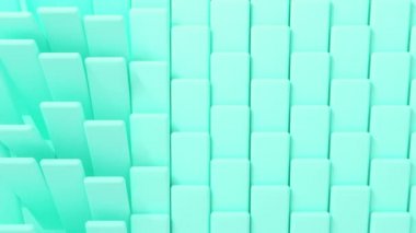 Soyut 3b dikdörtgen dönen şekiller hareketli animasyon. Farklı pastel renk kümesi. 4k sorunsuz döngü render görüntüleri. Yaratıcı fon.