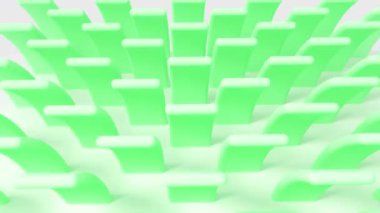 Soyut 3b dikdörtgen şekilleri hareketli animasyon. Farklı pastel renk kümesi. 4k sorunsuz döngü render görüntüleri. Yaratıcı fon.