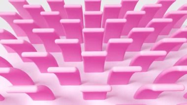 Soyut 3b dikdörtgen şekilleri hareketli animasyon. Farklı pastel renk kümesi. 4k sorunsuz döngü render görüntüleri. Yaratıcı fon.