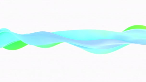 Abstrakte Farben Wellen Animation Auf Weißem Hintergrund Nahtlose Schleifenrenderbilder — Stockvideo