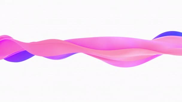 Abstrakt Färger Vågor Animation Vit Bakgrund Seammless Loop Återge Bilder — Stockvideo