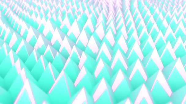 Абстрактная Трехмерная Пирамида Движущаяся Разными Цветами Бесшовных Анимационных Кадров Цикла — стоковое видео