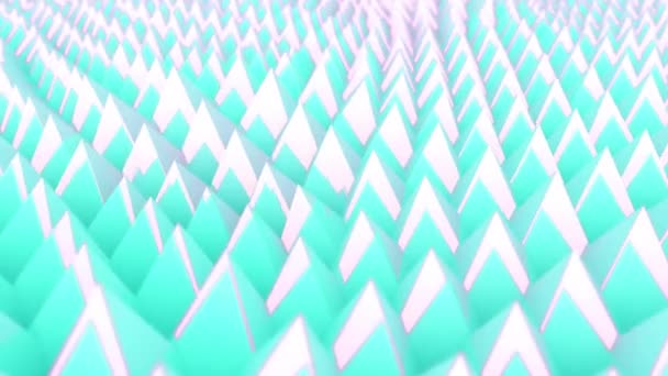 Abstract Piramide Bewegen Met Verschillende Pastel Kleuren Naadloze Loop Animatie — Stockvideo