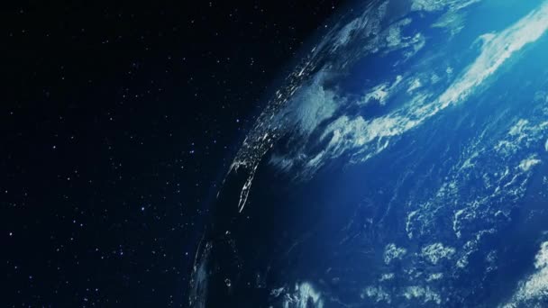 Planeta Pământ Spaţiul Cosmic Face Imagini Animație — Videoclip de stoc