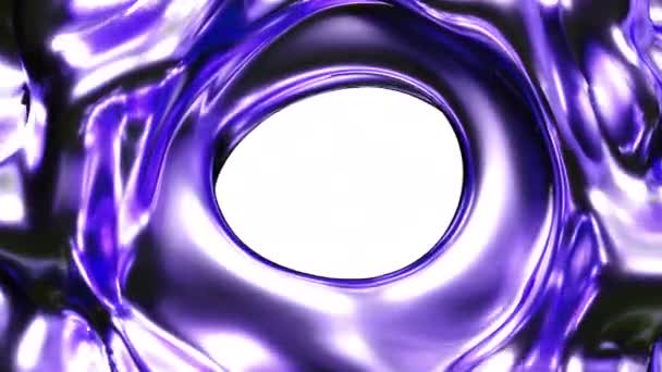 Computadora Líquida Abstracta Renderizar Material Púrpura Secuencias Bucle Sin Costura — Vídeos de Stock
